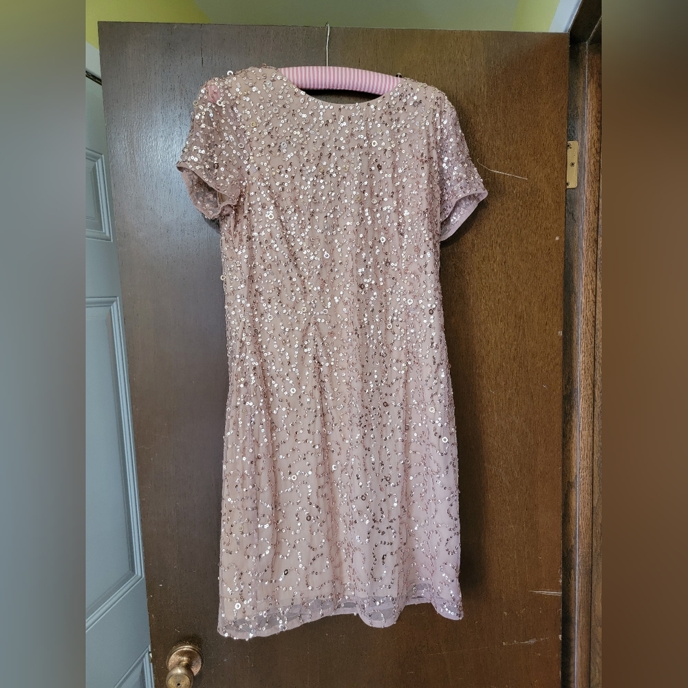 Sparkly dress rose cold size 14